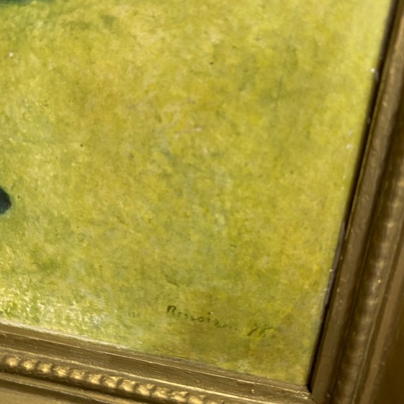 Vintage A Girl with a Watering Can Reproduction Framed Art by Renoir - Picture 3 of 9